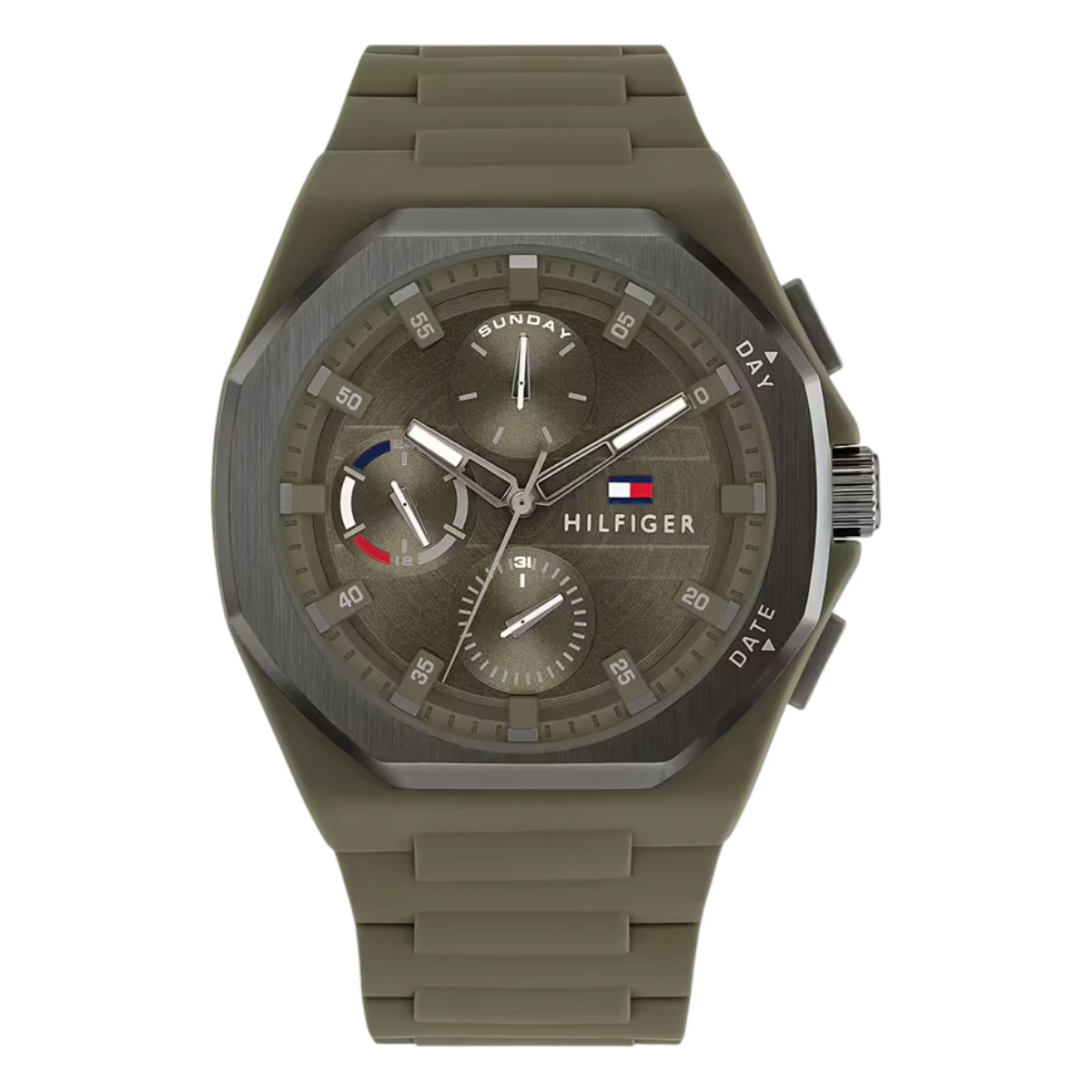 1792121 Tommy Hilfiger Neo Quartz Silikonarmband Grön