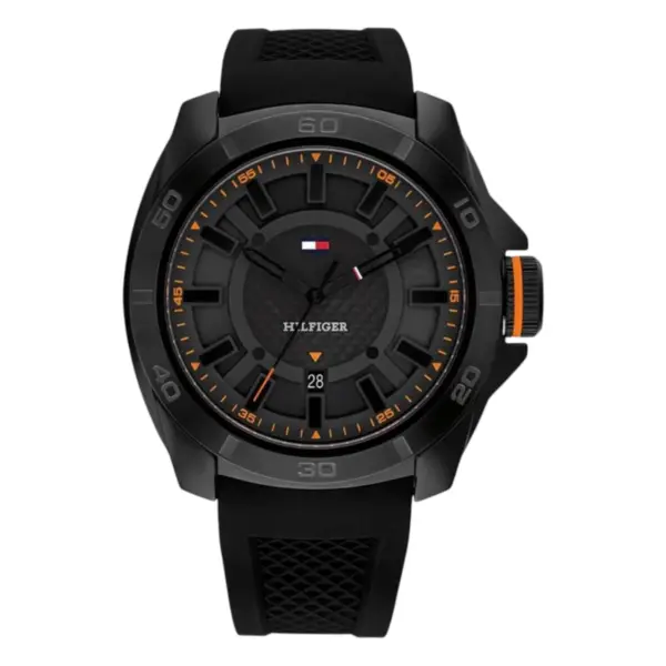 Tommy Hilfiger Windsurf Quartz Silikon Svart