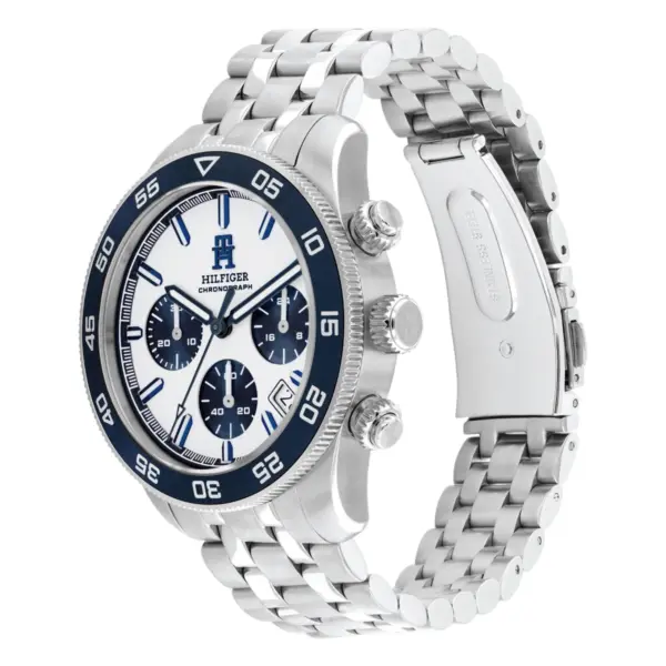 Tommy Hilfiger TH85 Chrono Quartz Stållänk Vit, bild 2