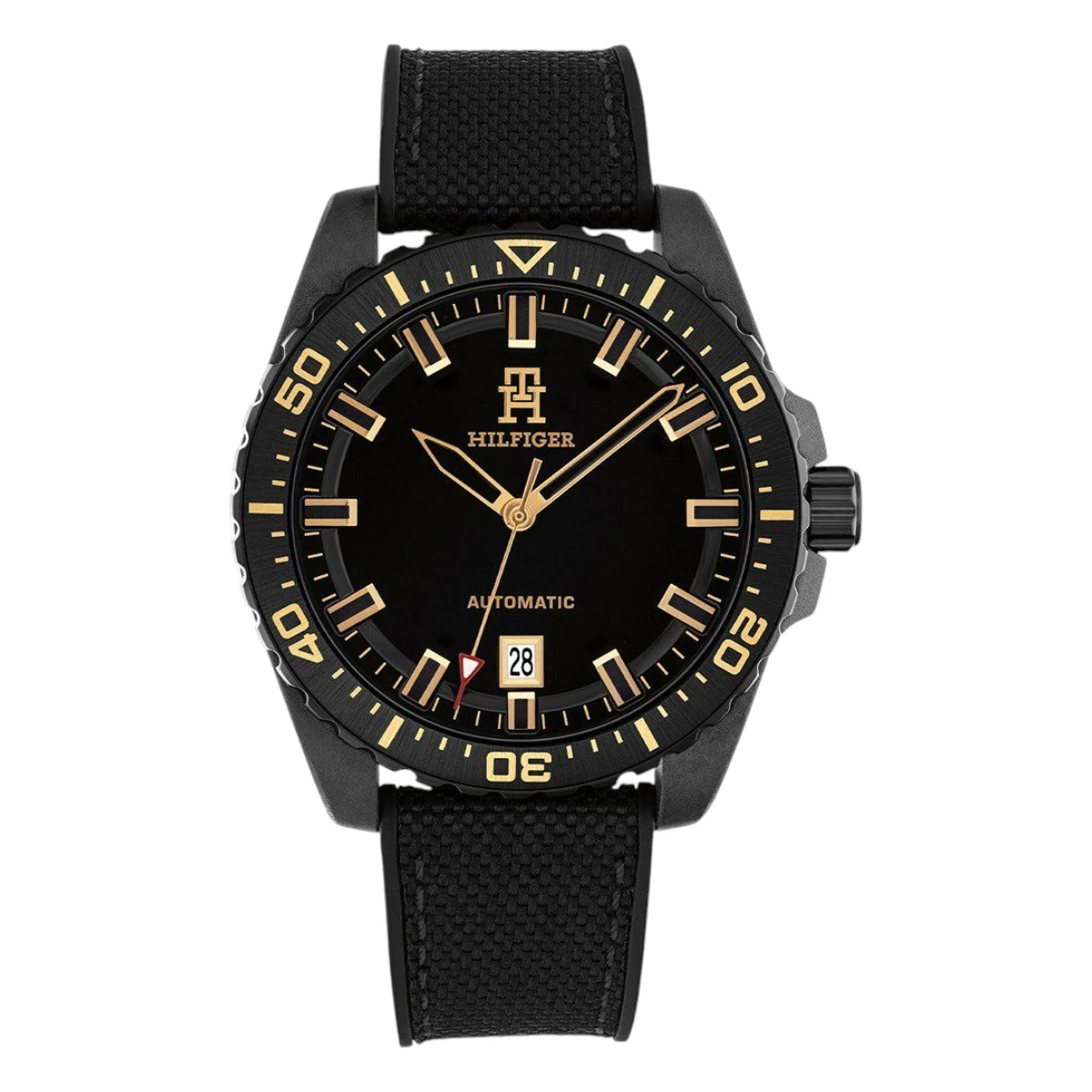 1792159_1 Tommy Hilfiger TH85 Carbon Automatic Silikon Svart - Bild 1