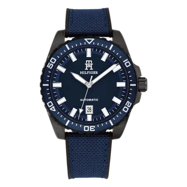 Tommy Hilfiger TH85 Carbon Automatic Silikon Blå