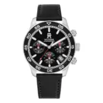 Tommy Hilfiger TH85 Chrono Quartz Läder Svart