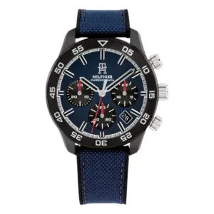 Tommy Hilfiger TH85 Carbon Chronograph Kanvas Blå