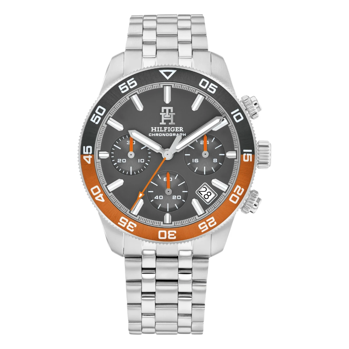 1792186_1 Tommy Hilfiger TH85 Chrono Quartz Stållänk Grå - Bild 1