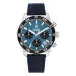 Tommy Hilfiger TH85 Chrono Quartz Läder Blå