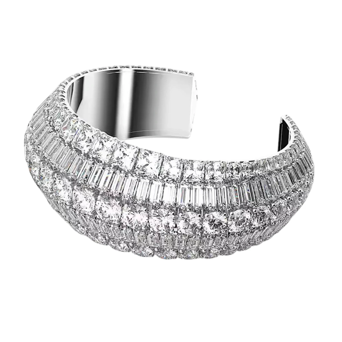 5598342 Swarovski Hyperbola Armring Silverfärgad Vit - Bild 1