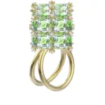 Swarovski Curiosa Ring Guldfärgad Grön 50