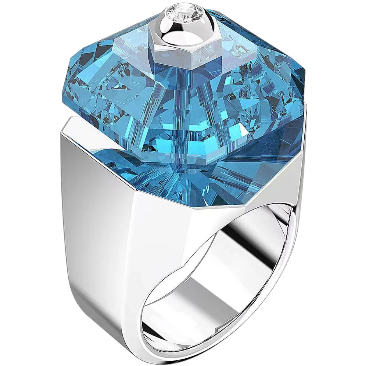 5620773 Swarovski Numina Ring Silverfärgad Blå 50 - Bild 1