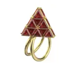 Swarovski Curiosa Ring Pyramid Guldfärgad Röd 50