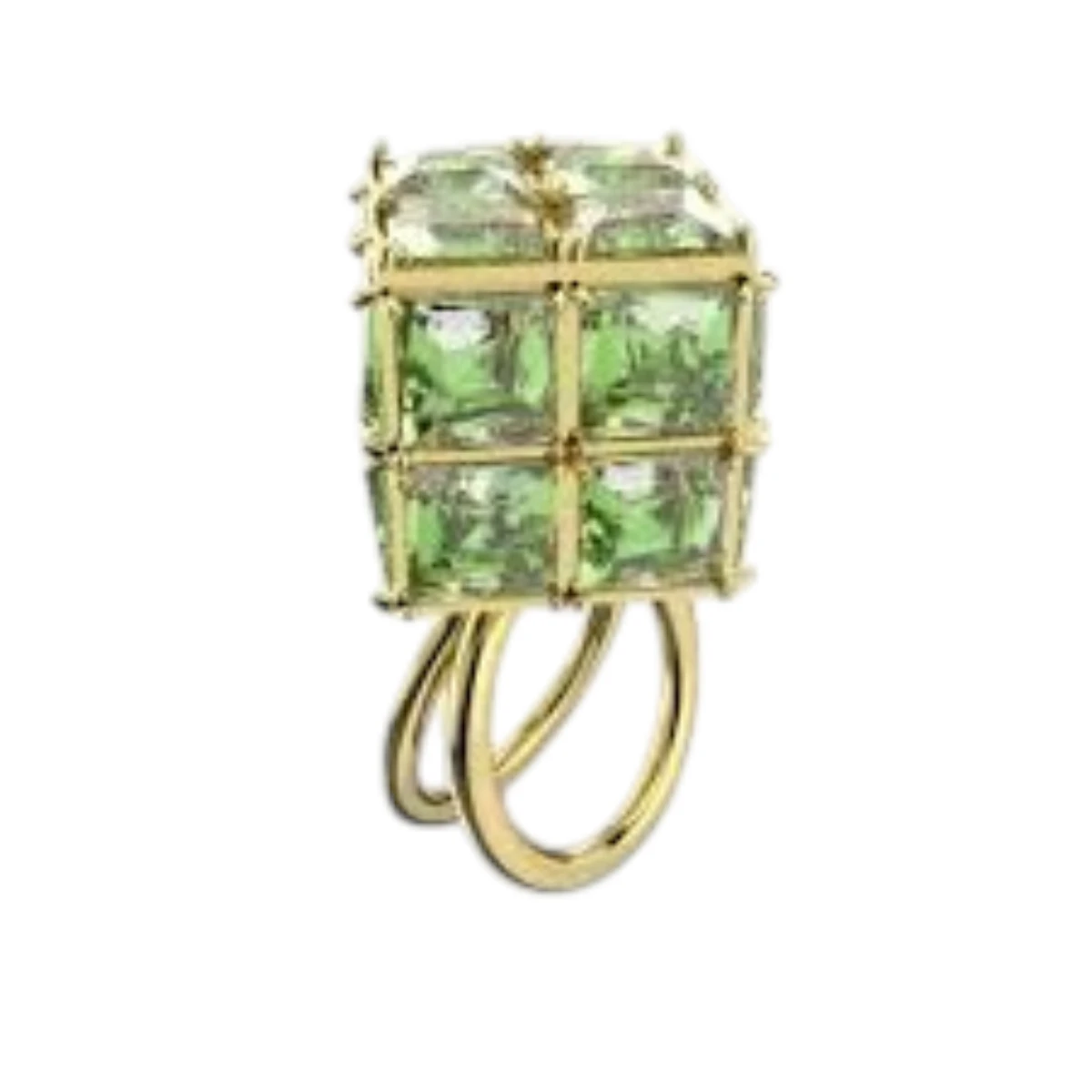 5630300 Swarovski Curiosa Ring Guldfärgad Bikromatisk Grön 52 - Bild 1