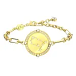 Swarovski Zodiac Tvillingarna Armband Guldfärgad Vit
