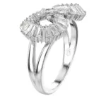 Swarovski Hyperbola Ring Silverfärgad Vit 58