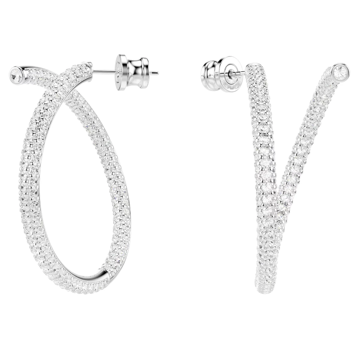 5695939 Swarovski Dextera Örhängen Silverfärgad Vit - Bild 1