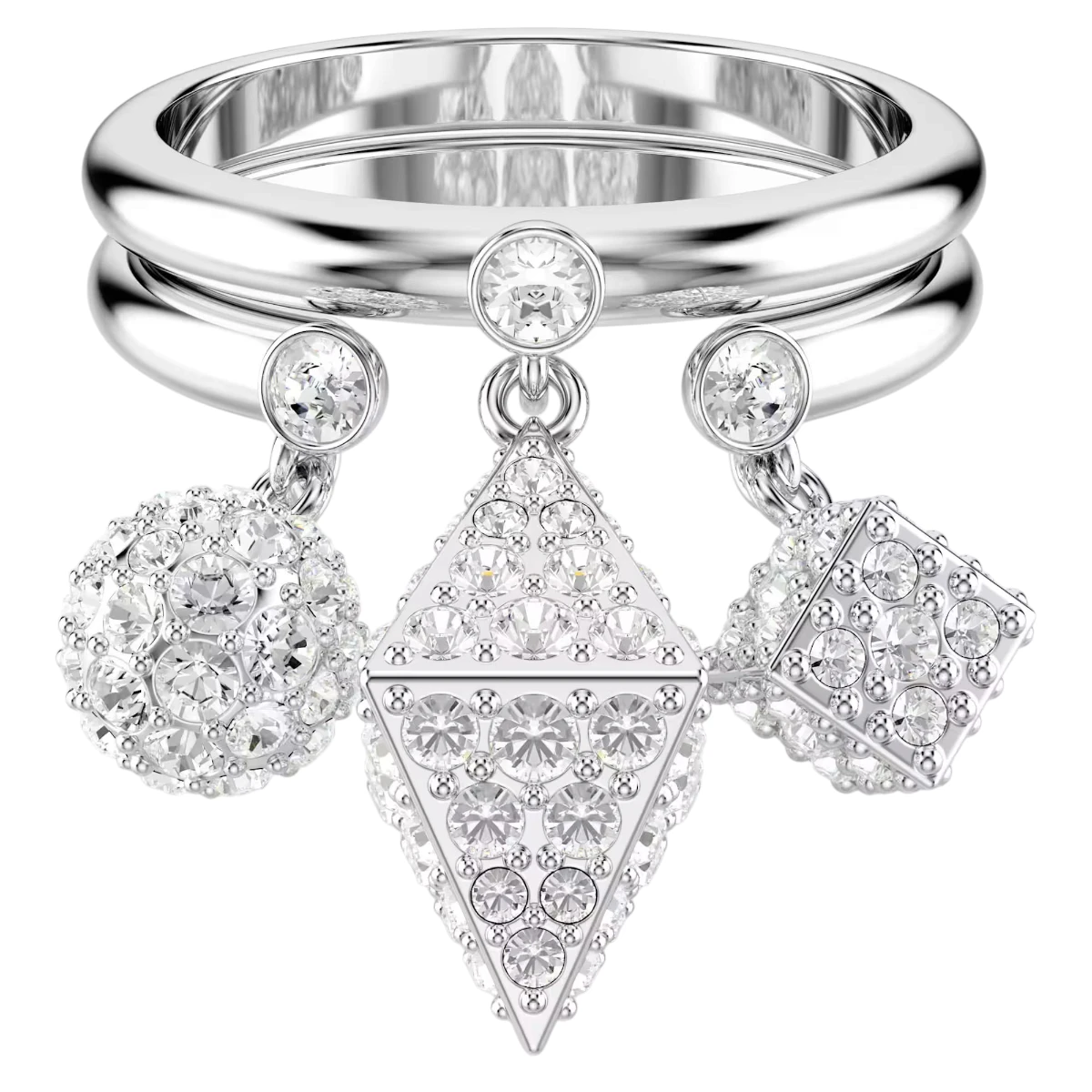 5709842 Swarovski Dextera Ringset Silverfärgad Vit 52 - Bild 1