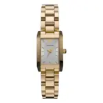 Armani Damklocka Quartz Guldfärgad stållänk Vit