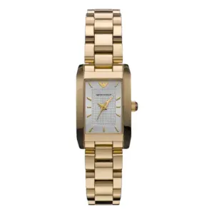 Armani Damklocka Quartz Guldfärgad stållänk Vit