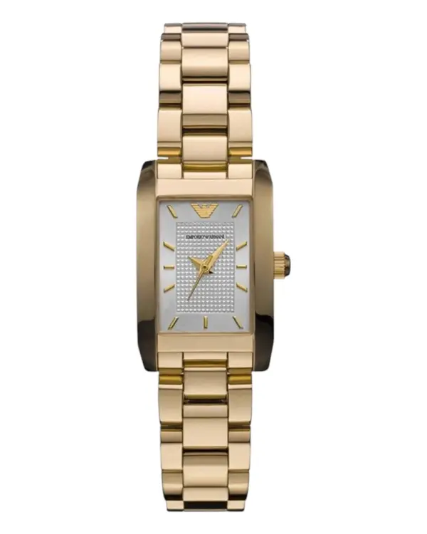 Armani Damklocka Quartz Guldfärgad stållänk Vit