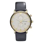 Armani Gianni Quartz Kronograf Läderarmband Champagne