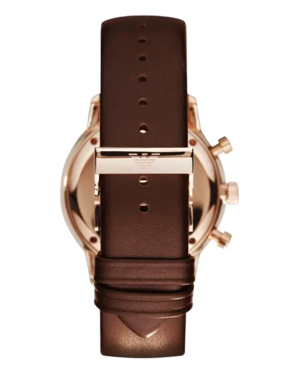 Armani Herrklocka Quartz Guldfärgad boett Brun