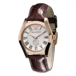 Armani Quartz Läderarmband Silver