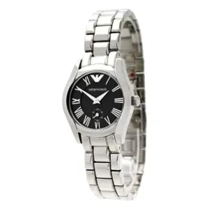 Armani Damklocka Quartz Stållänk Svart