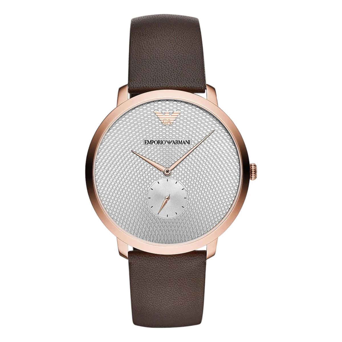 AR11163 Armani Herrklocka Quartz Rosa Boett Läderband Vit