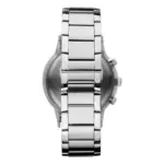Armani Herrklocka Quartz Silverfärgad Stållänk Blå
