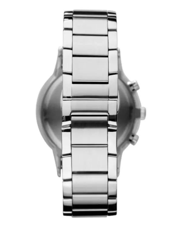Armani Herrklocka Quartz Silverfärgad Stållänk Blå