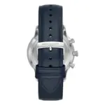 Armani Herrklocka Quartz Blått Läderarmband Blå