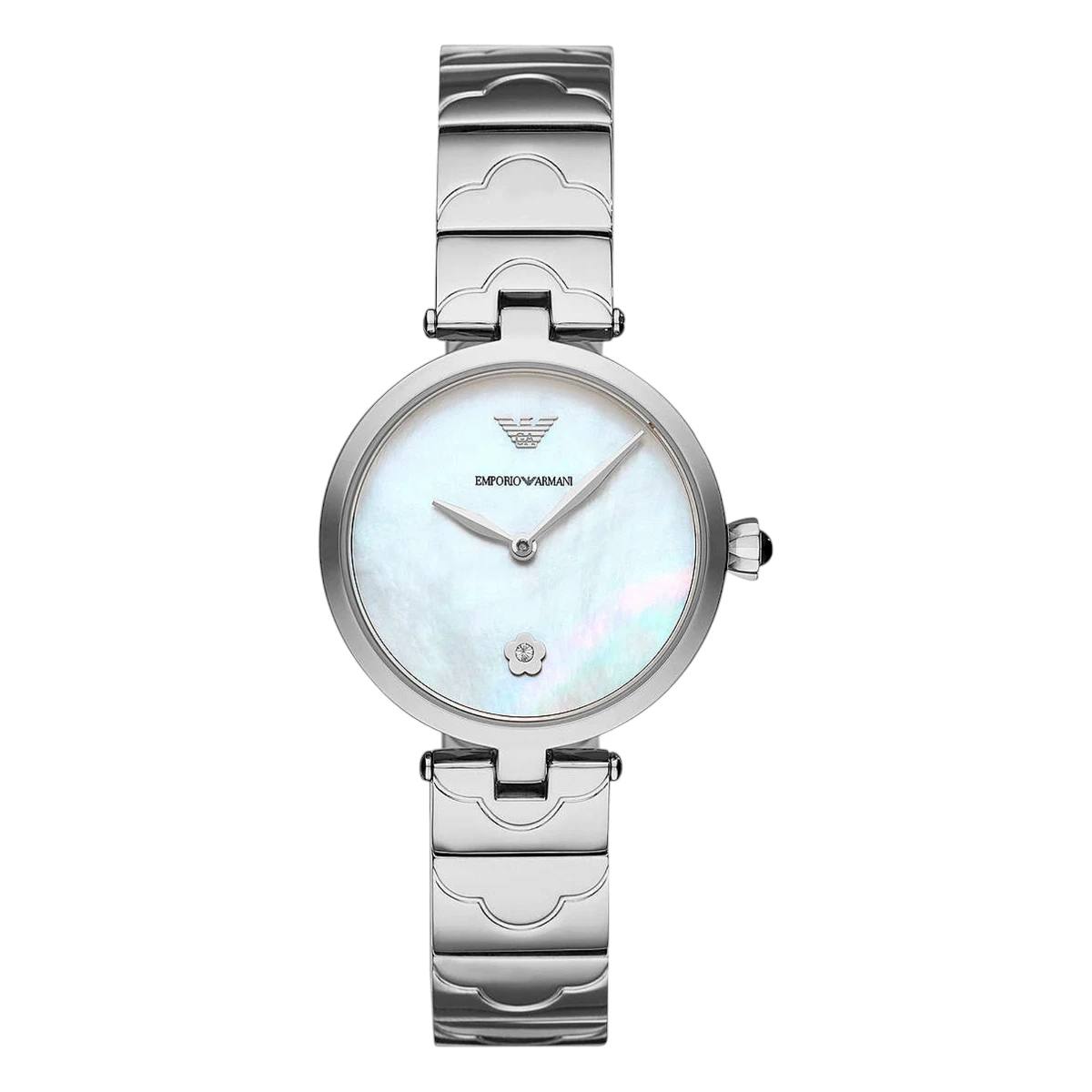 AR11235 Armani Damklocka Quartz Stållänk Pärlemor