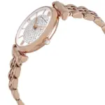 Armani Gianni T-Bar Quartz Roséguldfärgad Stållänk Vit - Bild 3