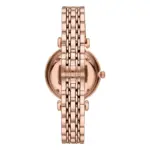 Armani Gianni T-Bar Quartz Roséguldfärgad Stållänk Vit - Bild 4