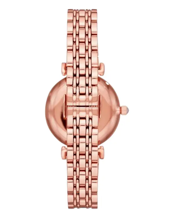 Armani Damklocka Quartz Rosa Stållänk Vit