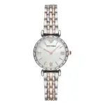 Armani Damklocka Quartz Flerfärgad Stållänk Vit