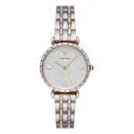 Armani Damklocka Quartz Guldfärgad Boett Stållänk Silver