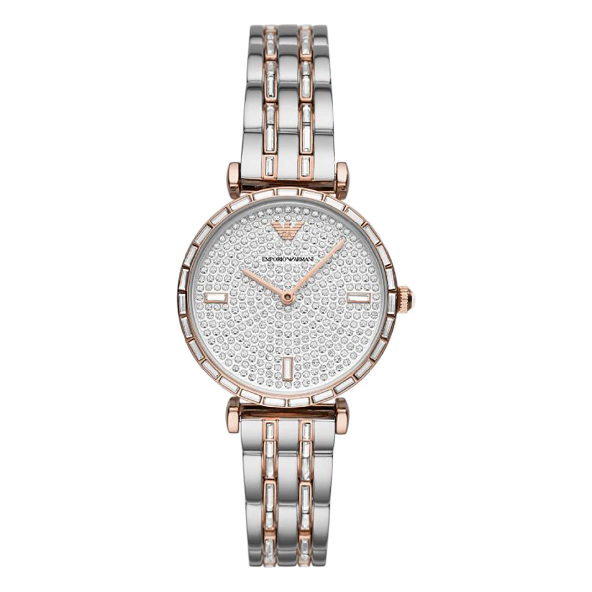 AR11293 Armani Damklocka Quartz Guldfärgad Boett Stållänk Silver