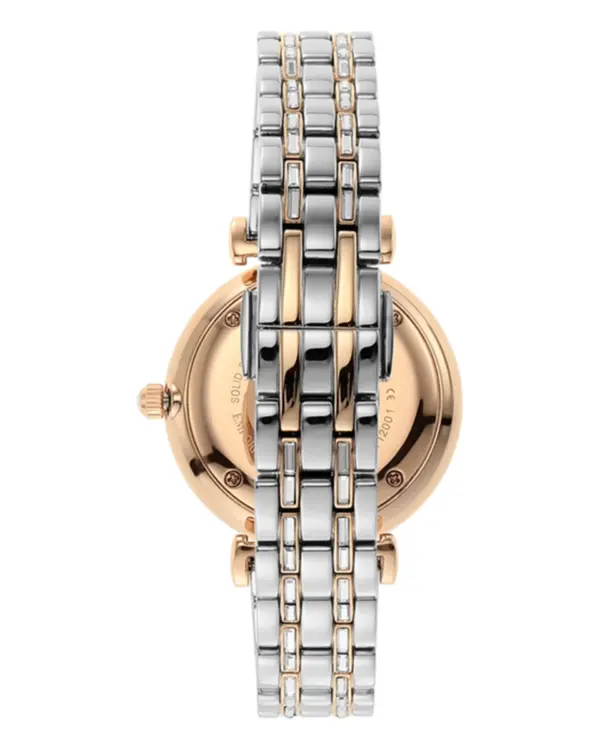 Armani Damklocka Quartz Guldfärgad Boett Stållänk Silver