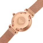 Armani Gianni T-Bar Quartz Roséguldfärgad Mesharmband Vit Pärlemor - Bild 4