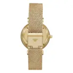 Armani Gianni T-Bar Quartz Guldfärgad Mesharmband Vit Pärlemor - Bild 3