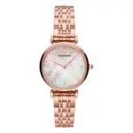 Armani Damklocka Quartz Rosa Stållänk Flerfärgad
