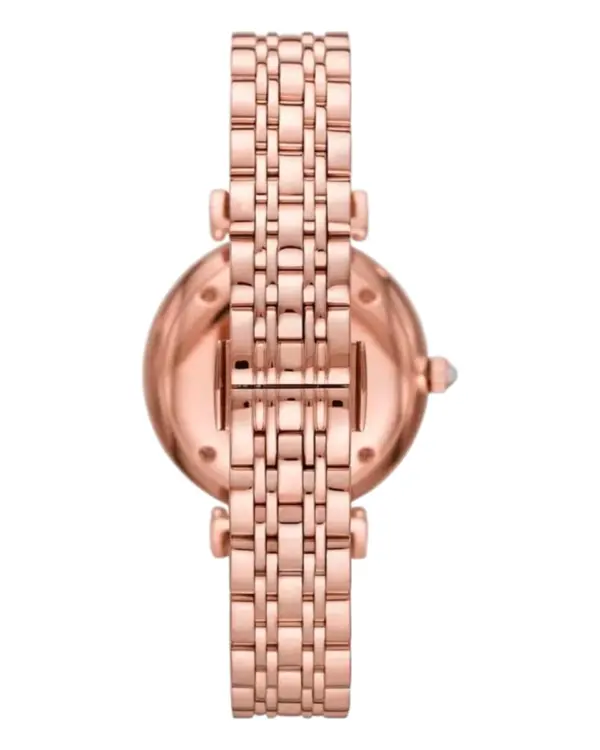 Armani Damklocka Quartz Rosa Stållänk Flerfärgad