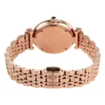 Armani Gianni T-Bar Quartz Roséguldfärgad Stållänk Brun - Bild 4