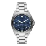 Armani Herrklocka Quartz Viklås Stållänk Blå