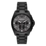 Armani Nicola Quartz Kronograf Svart Stållänk Grå
