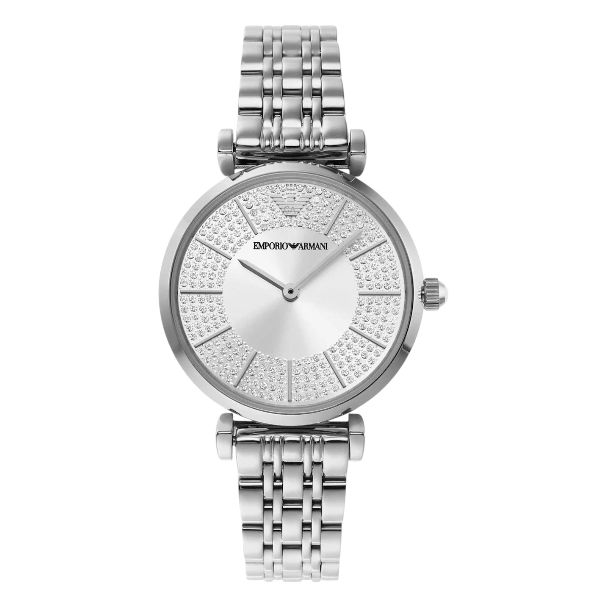 AR11445 Armani Damklocka Quartz Stållänk Grå