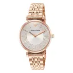 Armani Gianni T-Bar Quartz Roséguldfärgad Stållänk Silver - Bild 2