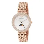 Armani Rosa Quartz Månfas Roséguldfärgad Stållänk Vit Pärlemor - Bild 2