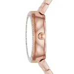 Armani Rosa Quartz Månfas Roséguldfärgad Stållänk Vit Pärlemor - Bild 3