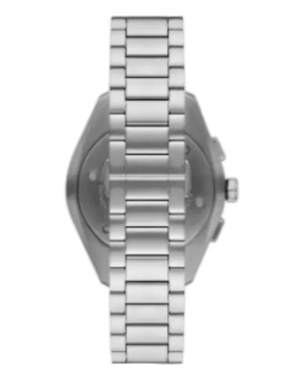 Armani Herrklocka Quartz Silverfärgad Stållänk Grön