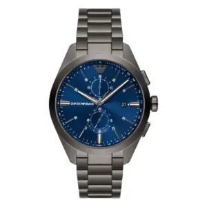 Armani Herrklocka Quartz Hardlex Stållänk Grå
